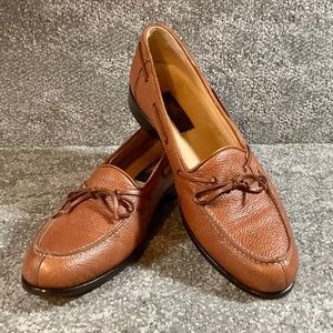 ZELLI Pebbled Leather Boat Loafer Mens 10.5M